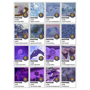 استیکر کالامیکس مدل پنتون طرح purpleblue aesthetic مجموعه 16 عددی