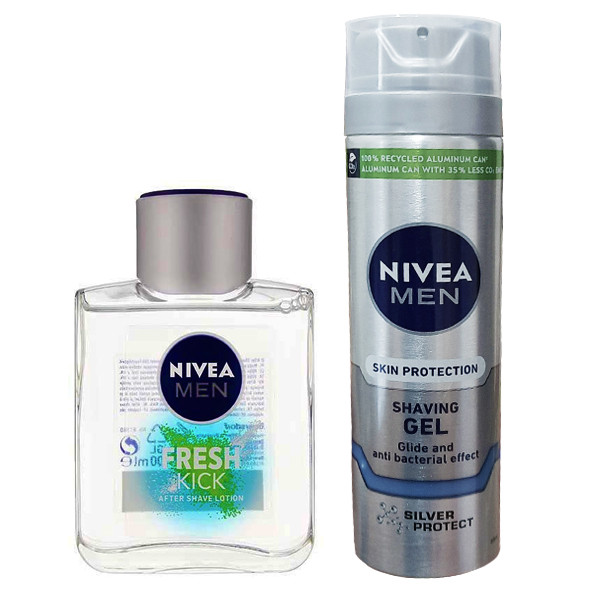 ژل اصلاح نیوآ مدل Silver Protect حجم 200 میلی لیتر به همراه افتر شیو نیوآ مدل Fresh Kick حجم 100 میلی لیتر ژل اصلاح نیوآ مدل Silver Protect حجم 200 میلی لیتر به همراه افتر شیو نیوآ مدل Fresh Kick حجم 100 میلی لیتر