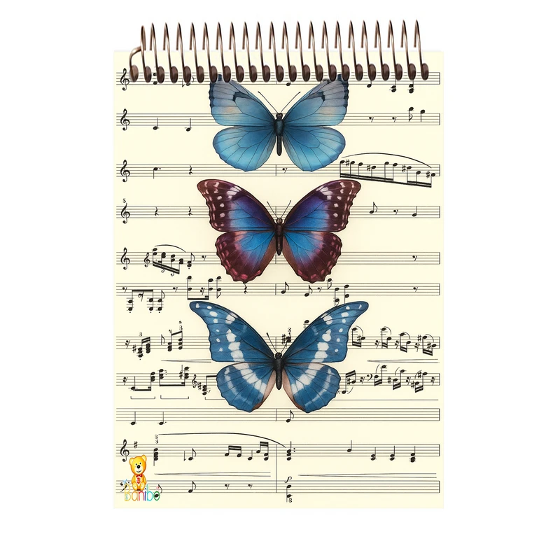 دفتر شطرنجی 100 برگ بانیبو مدل پروانه کد 1156