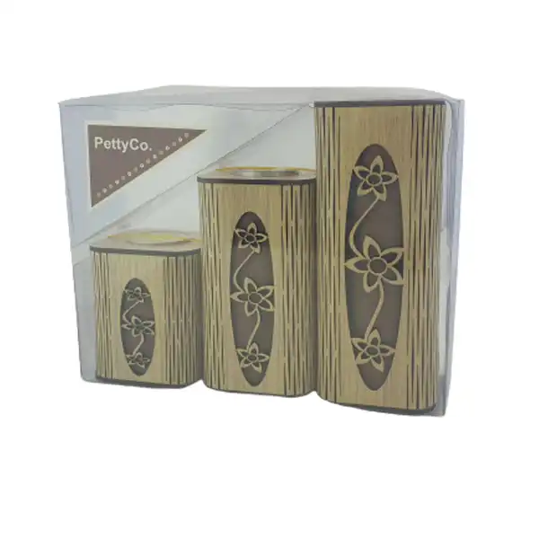 جاشمعی پتیکو طرح سه تکه فانتزی مجموعه 3 عددی