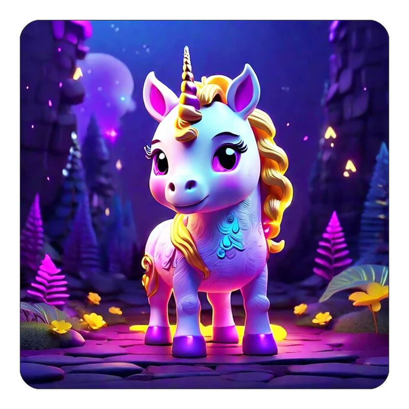 مگنت کاکتی طرح اسب تک شاخ و یونیکورن مدل mp30697