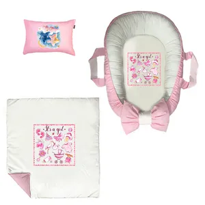 سرویس خواب 3 تکه نوزاد پادآفرین مدل گارد محافظ طرح دخترانه کد PG065  