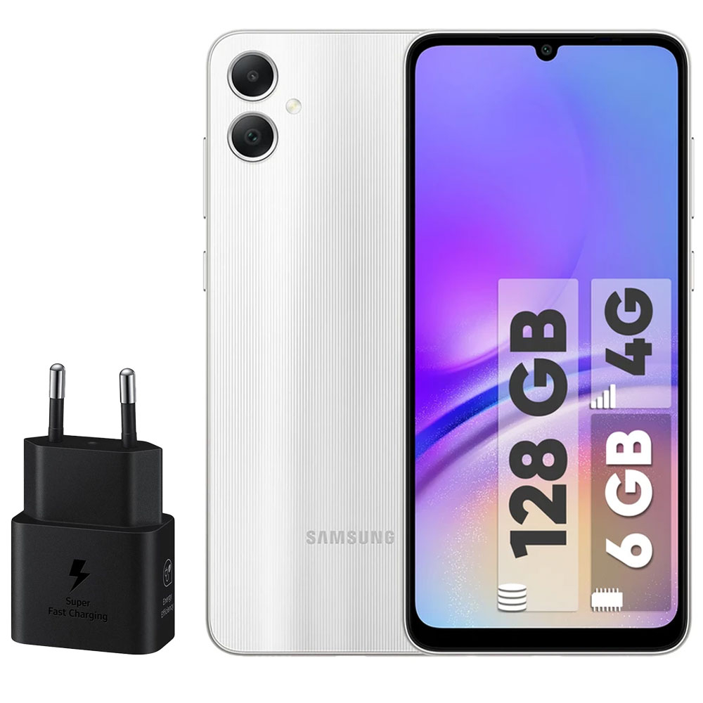 گوشی موبایل سامسونگ مدل Galaxy A05 دو سیم کارت ظرفیت 128 گیگابایت و رم 6 گیگابایت - به همراه شارژر سامسونگ