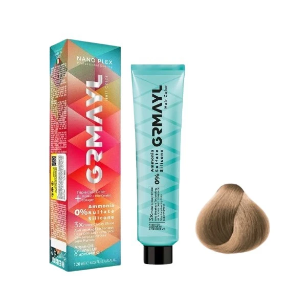 رنگ مو گرمایل شماره 9.0 مدل 2024 حجم 120 میلی لیتر رنگ بلوند خیلی روشن