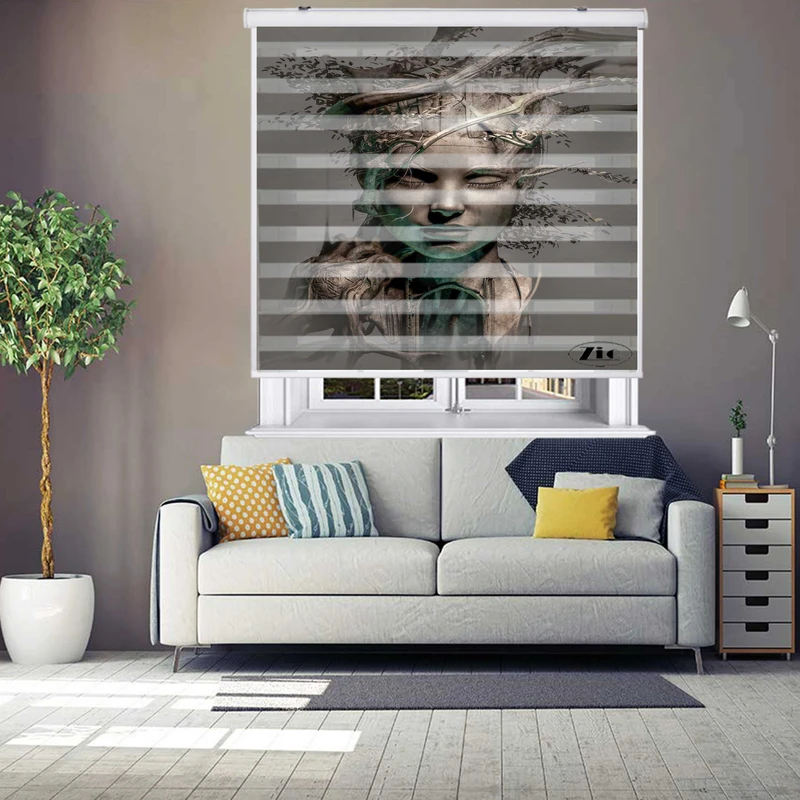 پرده زبرا زیو کد W4072 سایز 150X150 سانتی متر