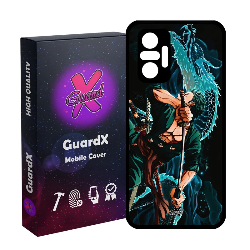 کاور گارد ایکس طرح Roronoa Zoro Anime مدل Glass10553 مناسب برای گوشی موبایل شیائومی Redmi Note 10 Pro/Note 10 Pro Max