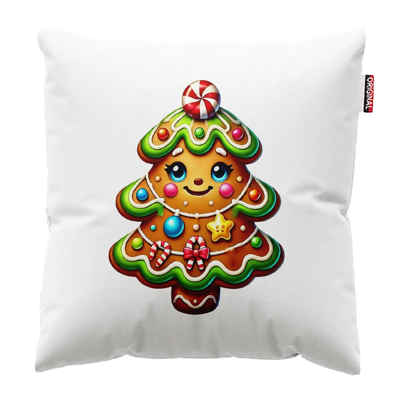 کوسن پاد آفرین مدل کریسمس طرح کوکی بیسکویتی کد PK302482 سایز 30*30 سانتی متر