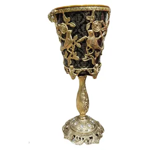 سطل برنجی طرح پایه دار مدل بلبل