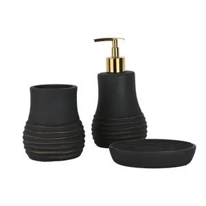 ست سرویس بهداشتی 3 پارچه دلفین مدل 011-Bl-matt