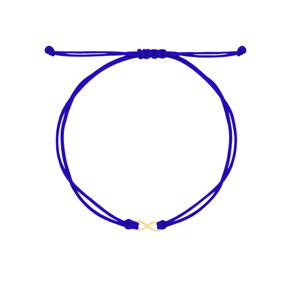 دستبند طلا 18 عیار زنانه درگونه مدل نخی بی نهایت NBI