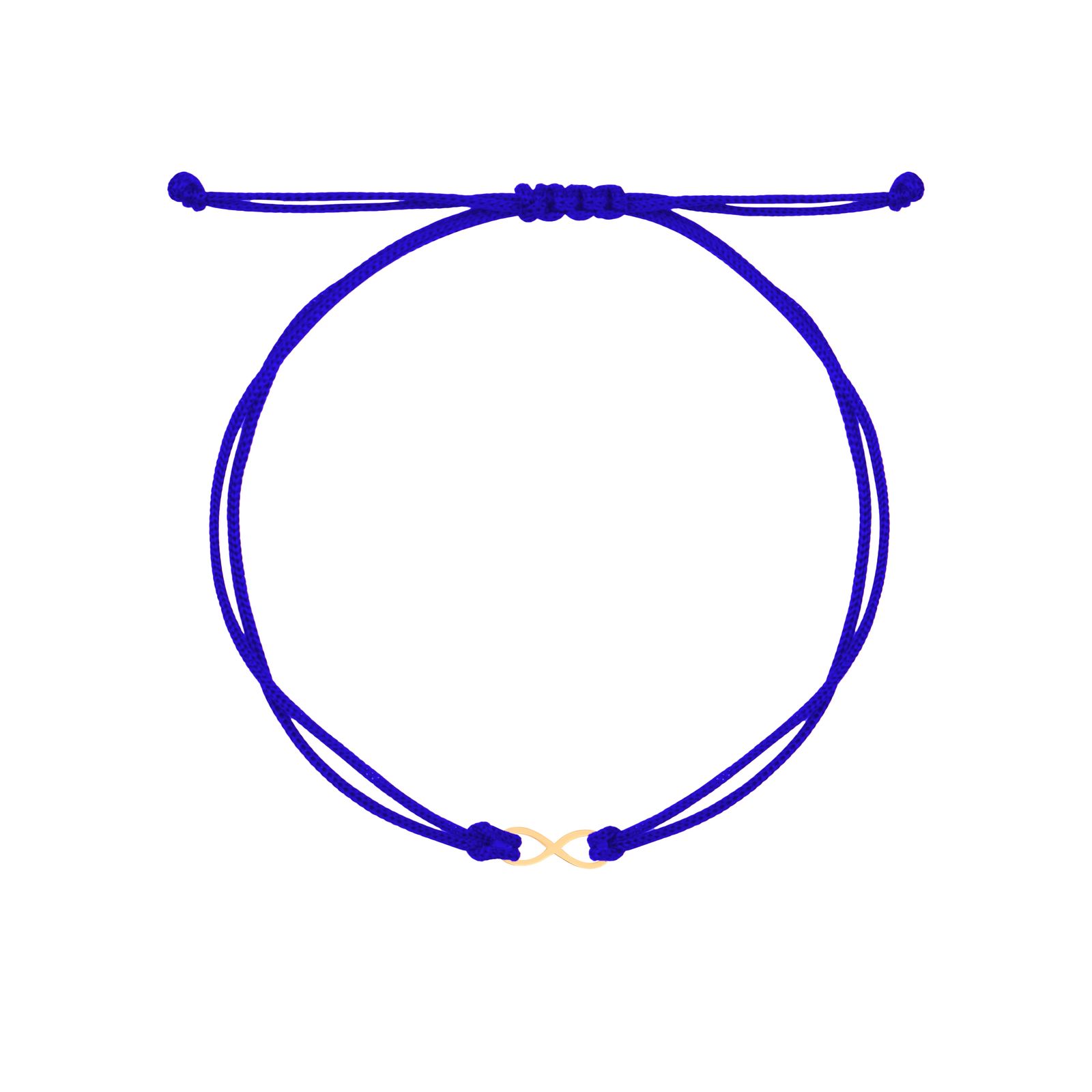 دستبند طلا 18 عیار زنانه درگونه مدل نخی بی نهایت NBI -  - 1