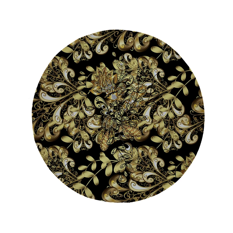 پادری مدل دایره طرح گل کد 5945 سایز 90 × 90 سانتی متر 