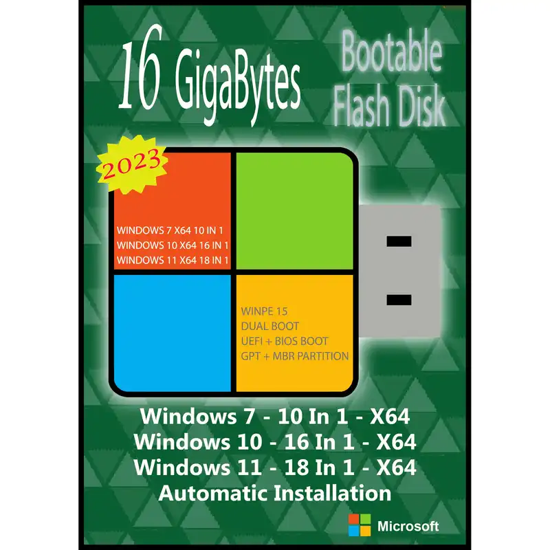 سیستم عامل Windows 7 10 11 AIO 44in3 X64 2023 نشر مایکروسافت