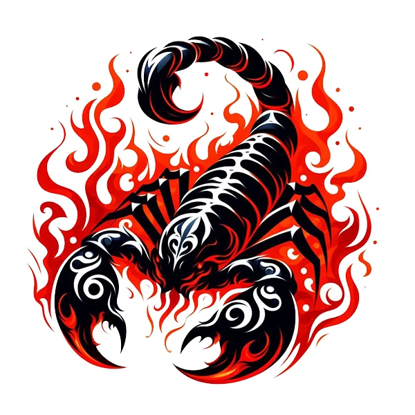 استیکر پارچه و لباس پاد آفرین طرح عقرب کد 1188