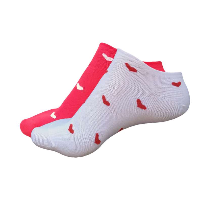 جوراب ساق کوتاه دخترانه مدل تا به تا قلبی کد 03