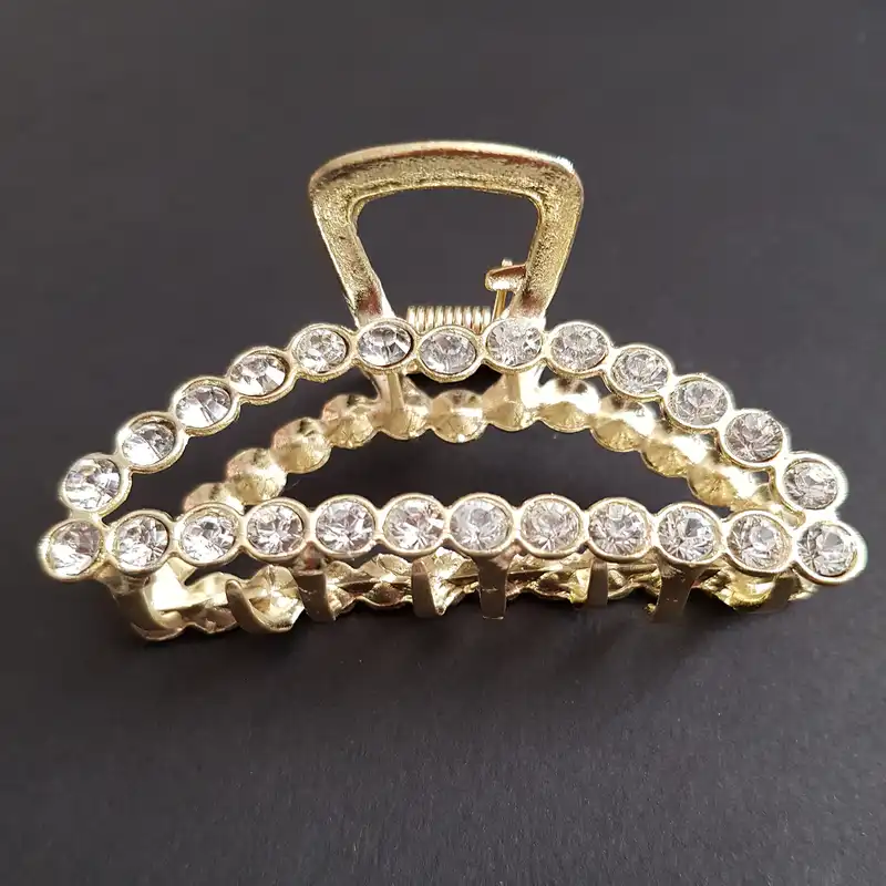 کلیپس مو زنانه مدل مثلث نگین دار