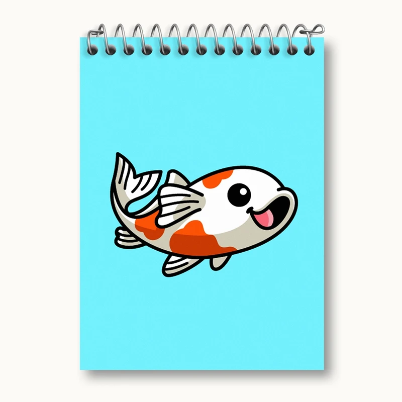 دفتر یادداشت 50 برگ خندالو مدل حیوانات آبزی ماهی کد 28160