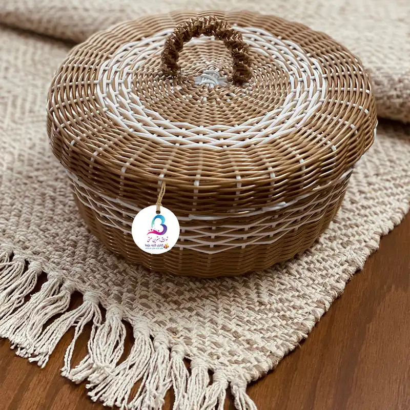 سبد حصیر بافی کلبه بلوط مدل مینو 1