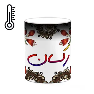ماگ حرارتی کاکتی مدل اسم رکسان طرح سنتی گل و بته کد mgh45268