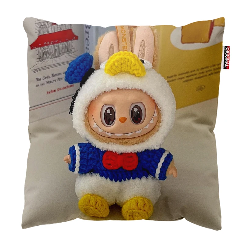 کوسن پاد آفرین مدل عروسک لبوبو کد PK401757 سایز 40*40 سانتی متر