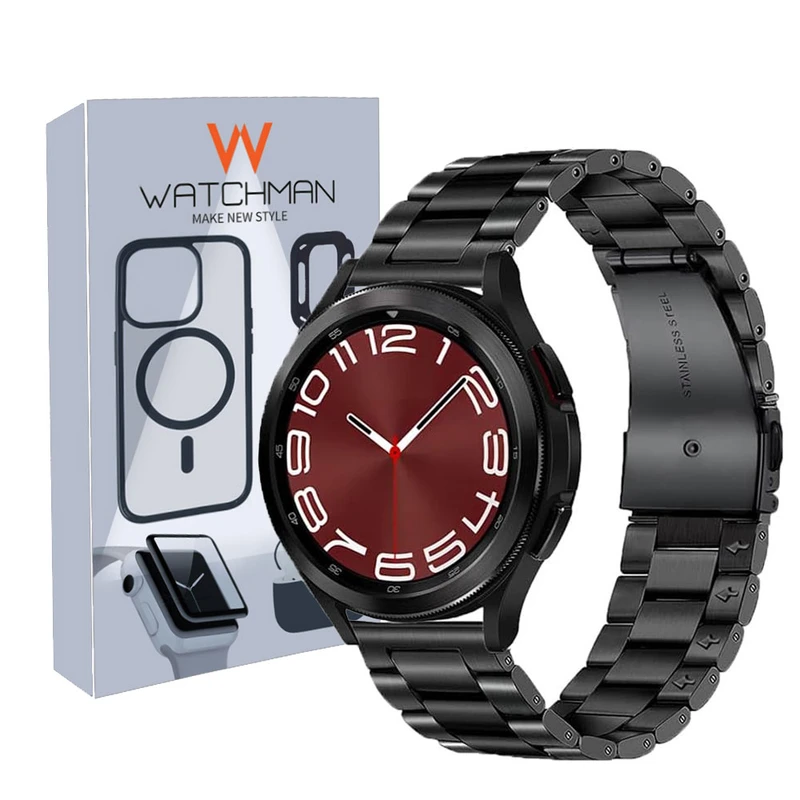 بند واچ من مدل ۳bead Steel Metal مناسب برای ساعت هوشمند سامسونگ Galaxy Watch 5 40mm / 5 44mm / 5 Pro 45mm