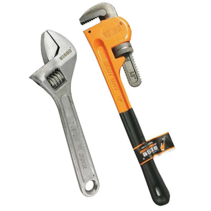 آچار لوله گیر بيسو مدل BO-1518 به همراه آچار فرانسه