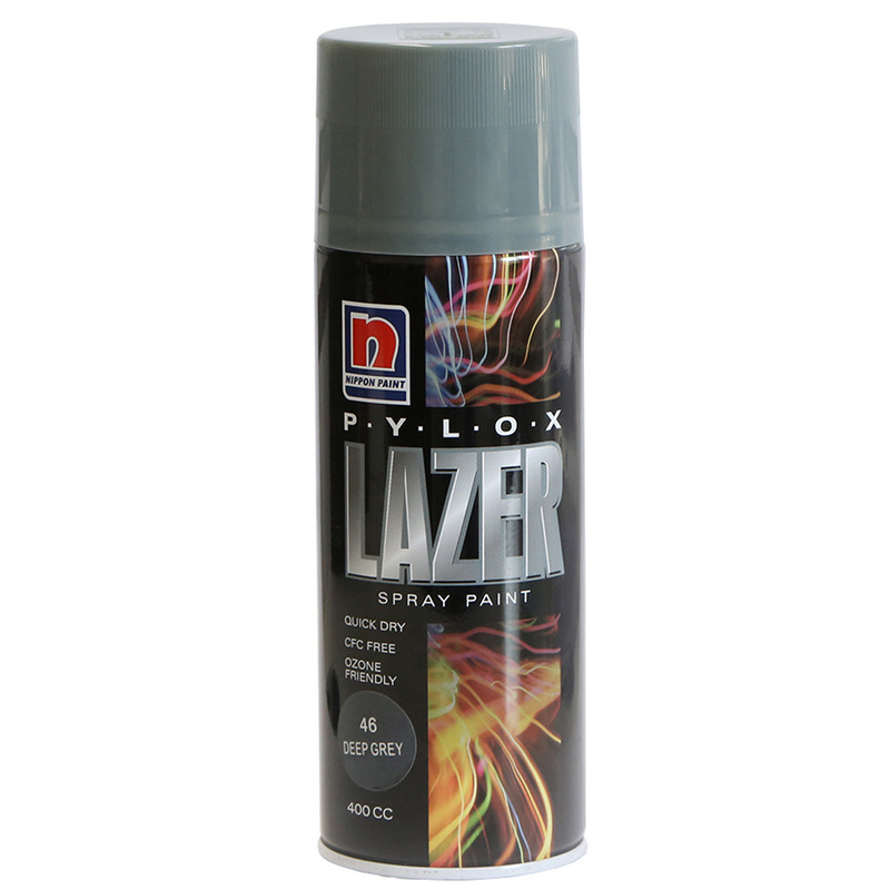 اسپری رنگ طوسی تیره رنگ نیپون کد 2046 مدل Lazer حجم 400 میلی لیتر