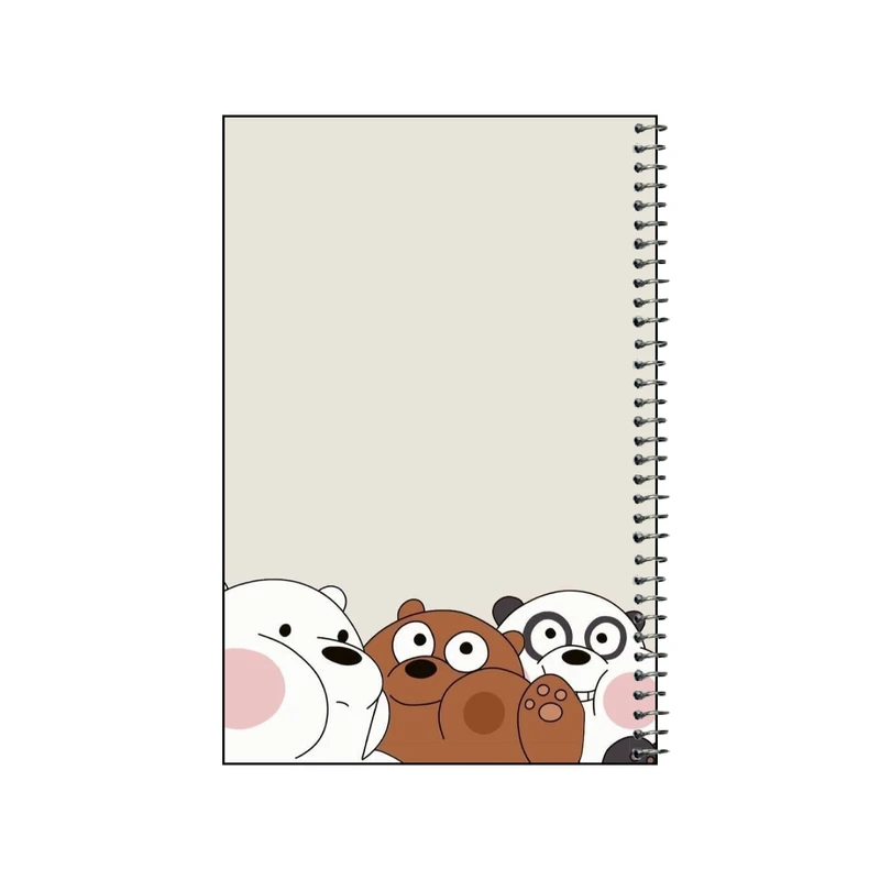 دفتر نقاشی 50 برگ سیمی مدل خرس های بامزه کد v3