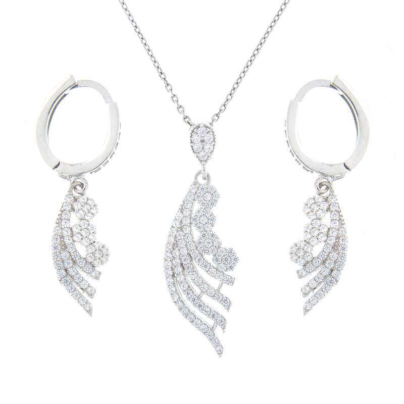 نیم ست نقره زنانه مدل AVN-N1175