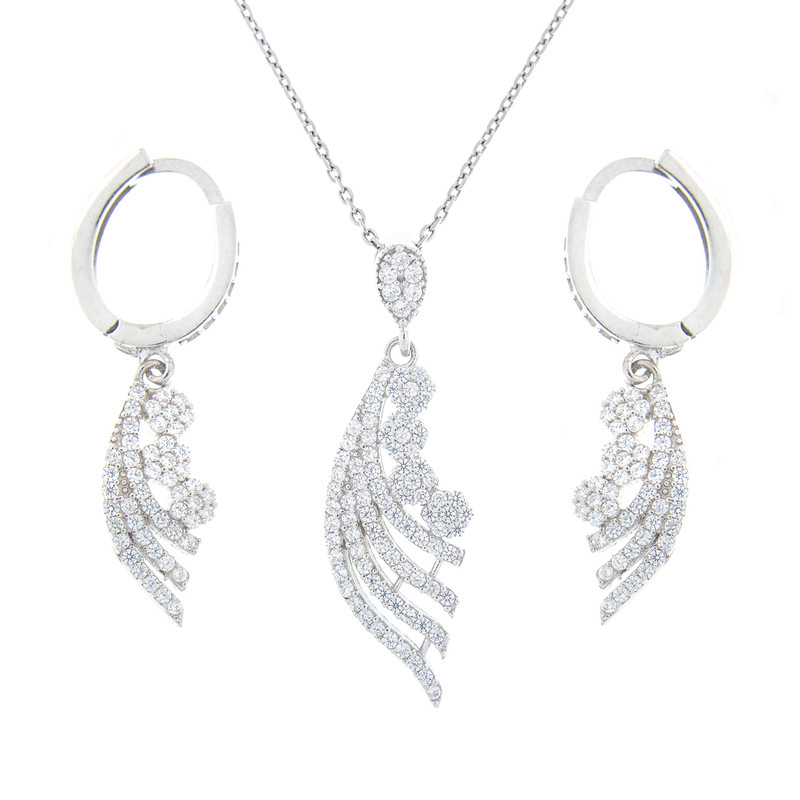 نیم ست نقره زنانه مدل AVN-N1175