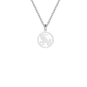 گردنبند نقره زنانه هایکا مدل ماه تولد دی کد n.ha2-13