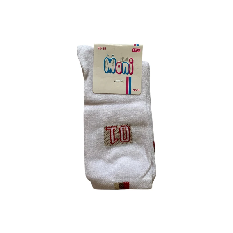 جوراب ساق بلند پسرانه مونی مدل عدد دار