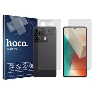 Hoco HyGEL model transparent screen protector suitable for Xiaomi Redmi Note 13 mobile phone along with the back protector