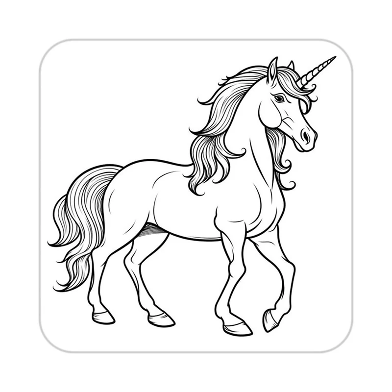 زیر لیوانی کاکتی طرح اسب تک شاخ و یونیکورن مدل mp29425