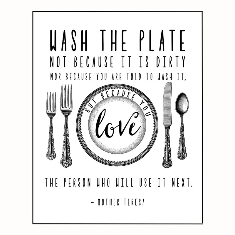 پوستر مدل شستشوی بشقاب