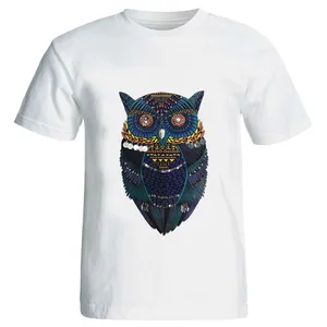 تی شرت آستین کوتاه زنانه مدل نخی طرح جغد