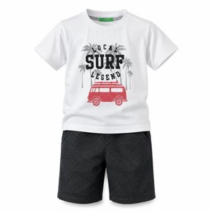 ست تی‌شرت آستین کوتاه و شلوارک راحتی پسرانه مدل Surf کد ۳۵۰