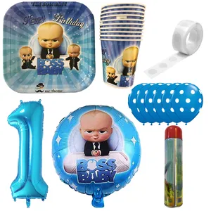 مجموعه 30 عددی تم تولد مستر تم طرح بچه رئیس کد 1