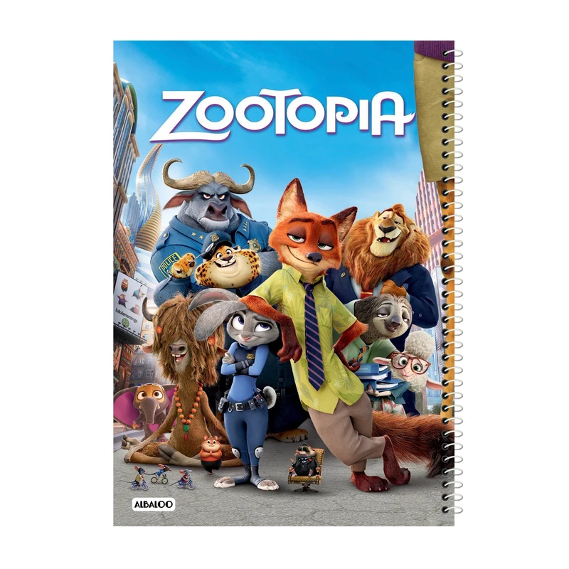 دفتر مشق 100 برگ آلبالو طرح انیمیشن زوتوپیا کد 2178