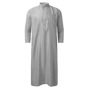 سرهمی مردانه مدل دشداشه رنگ طوسی