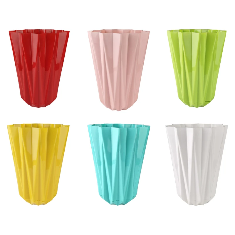 گلدان دانیال پلاستیک مدل استوانه برلیان 804 بسته 6 عددی