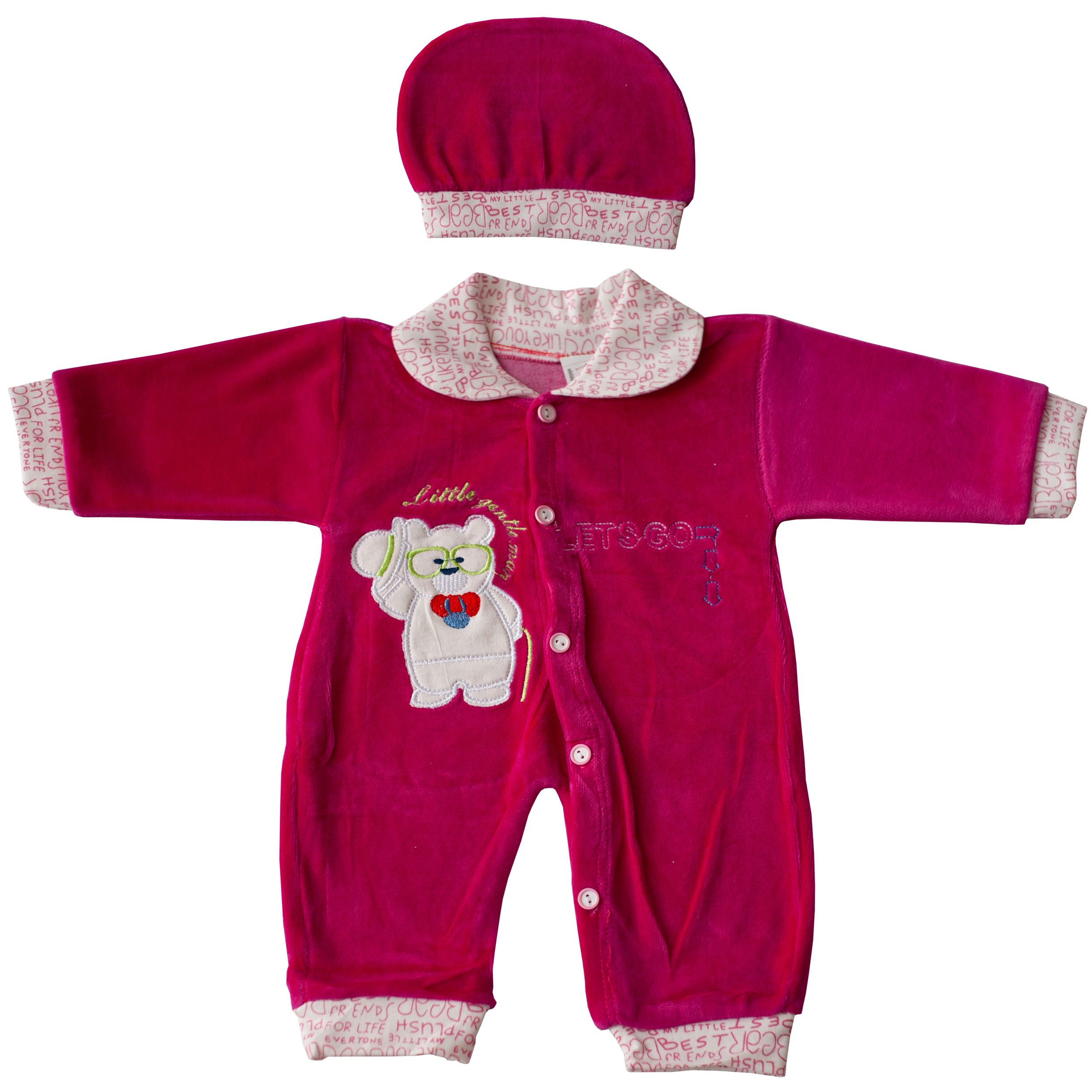 ست سرهمی و کلاه نوزادی مدل A76