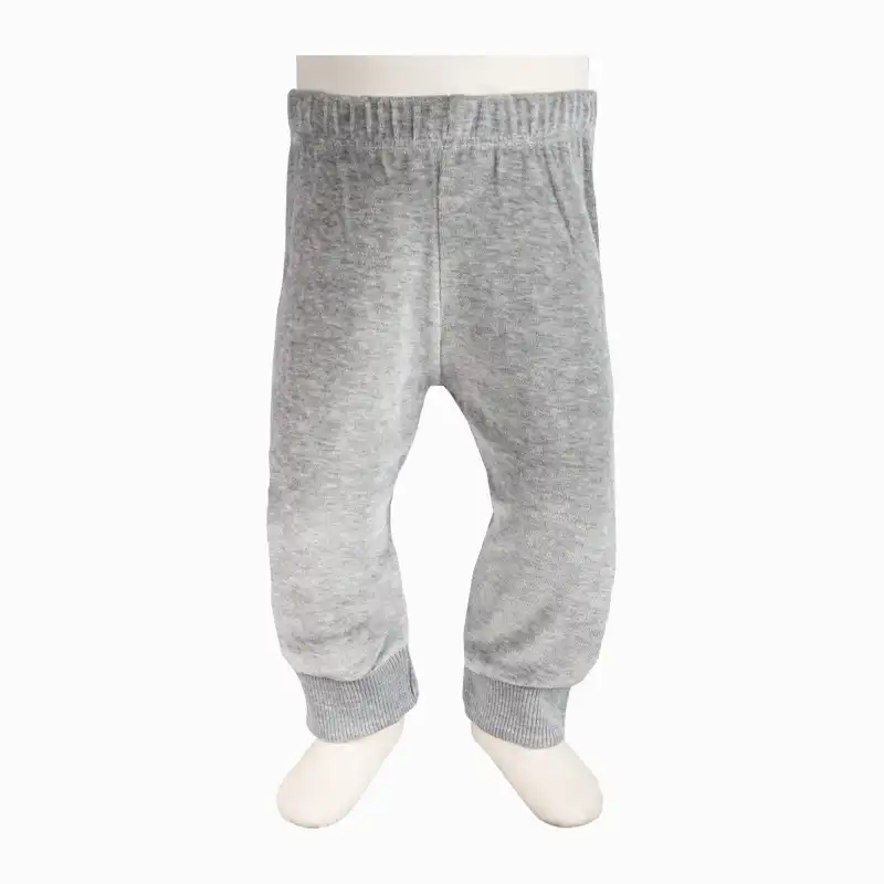 ست تی شرت و شلوار نوزادی آدمک مدل دهکده کد 110014 رنگ طوسی