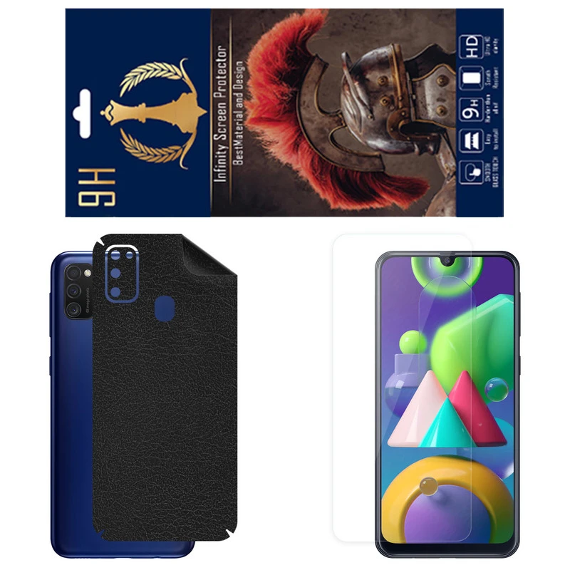 برچسب پوششی اینفینیتی مدل CH مناسب برای گوشی موبایل سامسونگ Galaxy M21 به همراه محافظ صفحه نمایش