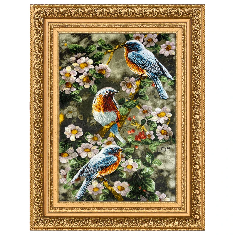 تابلو فرش دستباف مدل پرنده طولی برجسته کد 505987