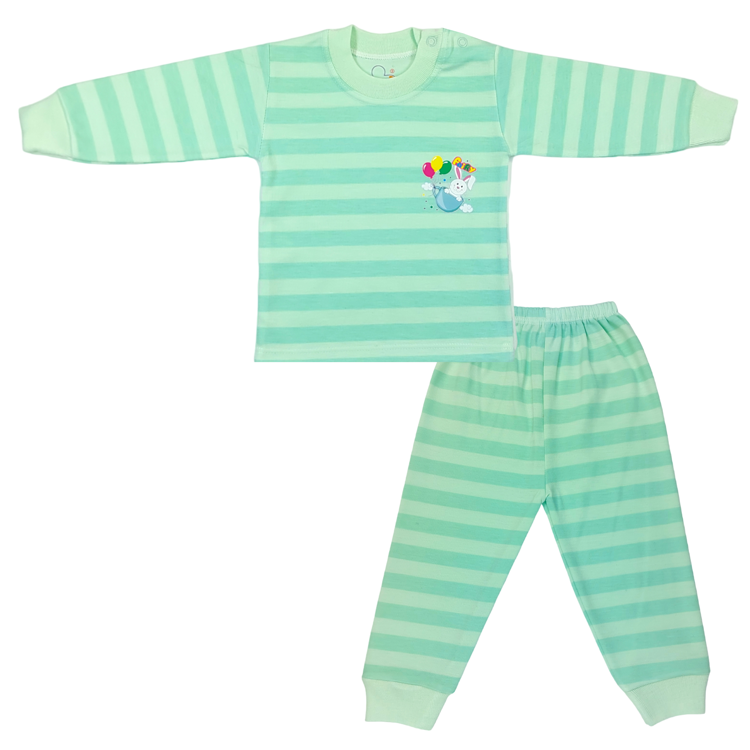ست تی شرت و شلوار نوزادی کد GH0022 رنگ سبز