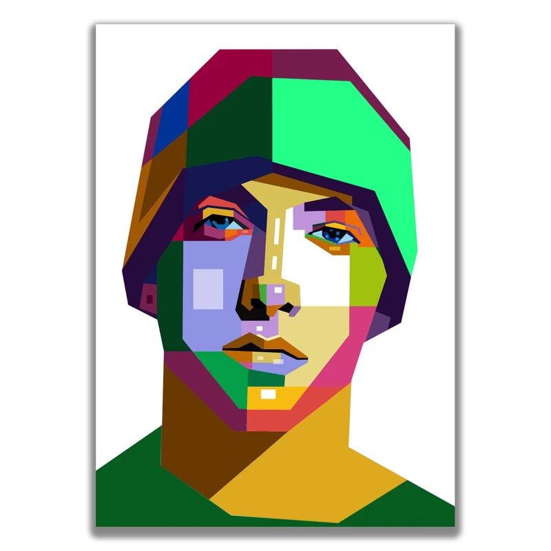 تابلو شاسی مدل امینم eminem pop art کد min1