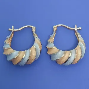 گوشواره طلا 18 عیار زنانه  گالری یارطلا مدل فیوژن کد AGF32