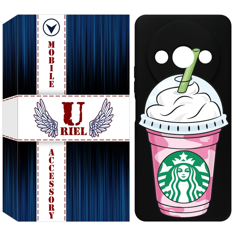 کاور یوریل قاب مدل KSH کد 55 طرح استارباکس مناسب برای گوشی موبایل شیائومی Redmi A3 / A3x