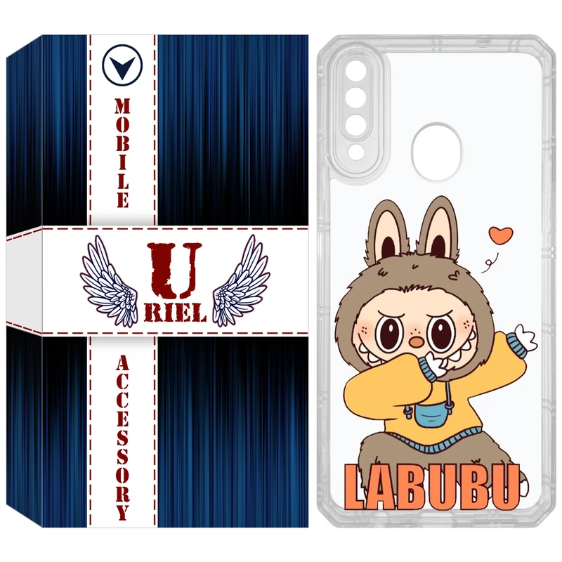 کاور یوریل مدل Clear کد 104 طرح لبوبو Labubu مناسب برای گوشی موبایل سامسونگ Galaxy A20s